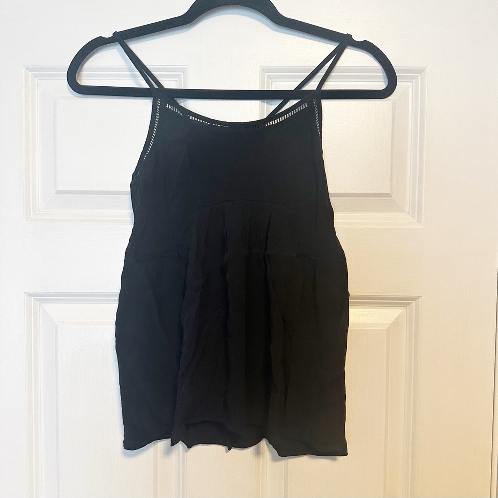 Madewell babydoll racerback eyelet tank shirt.